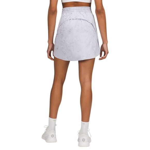 Lululemon Hotty Hot High-Rise Skirt *Long *Gravel Dust Pastel Blue Multi - Picture 3 of 10